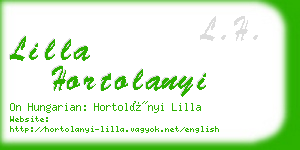 lilla hortolanyi business card